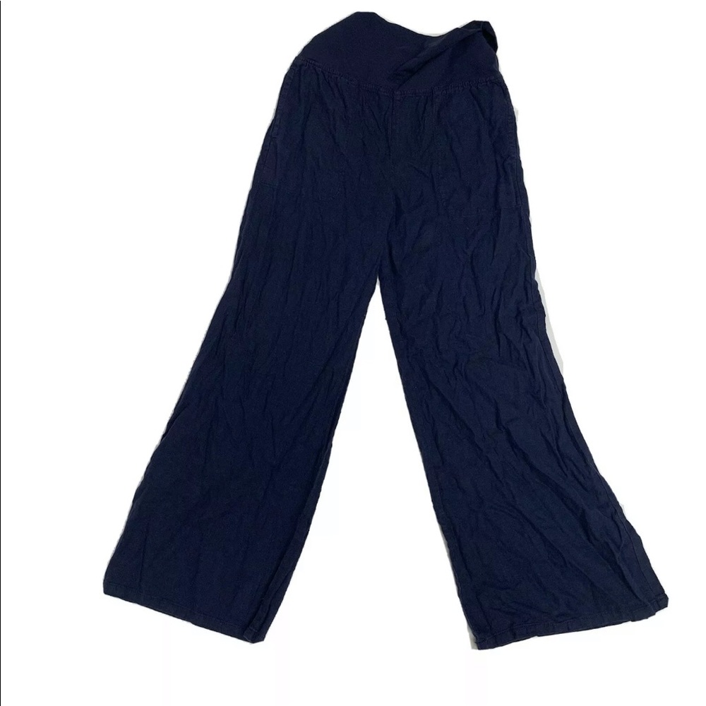 Anthropologie Navy Wide Leg Pants